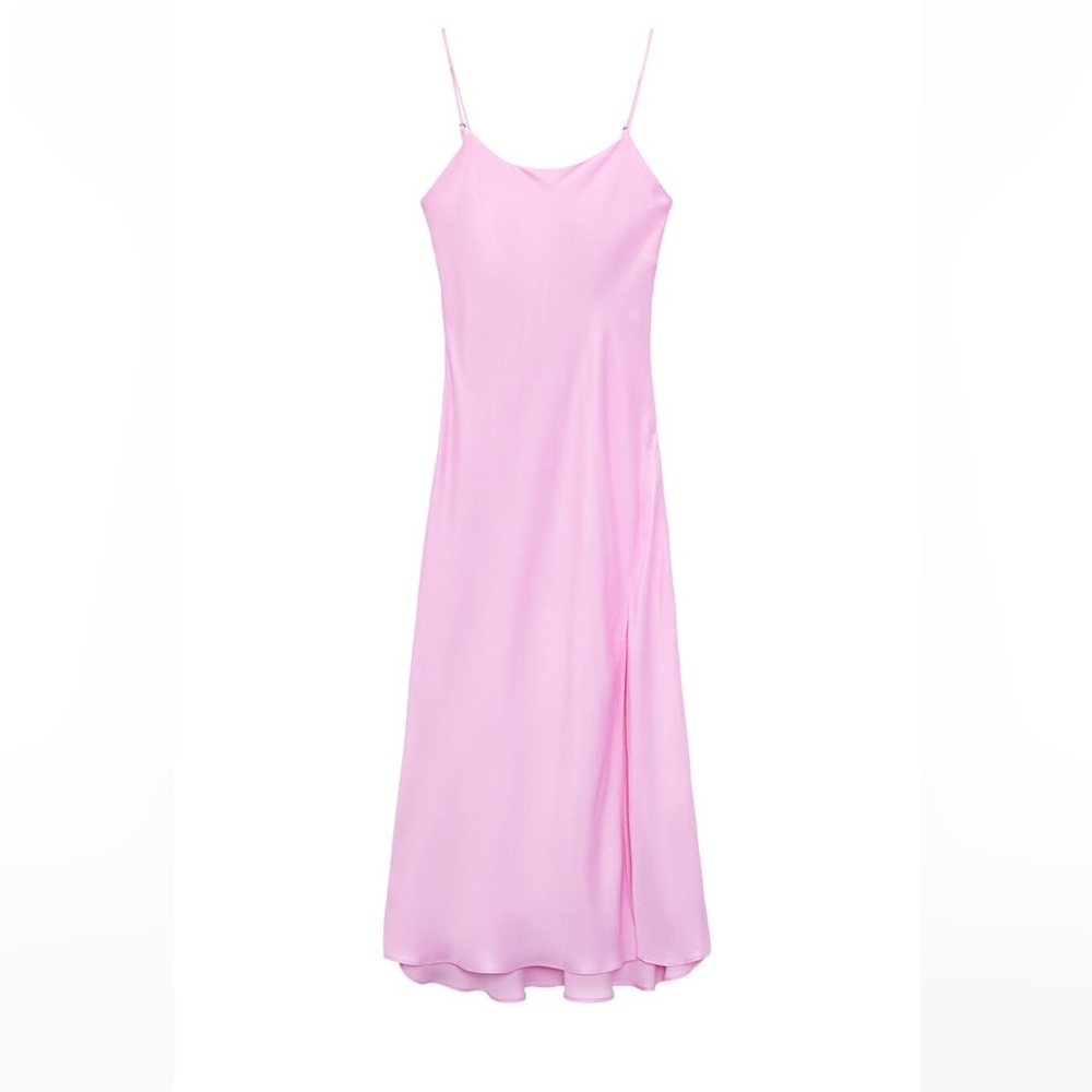 ZARA Satin effect slip dress NWOT